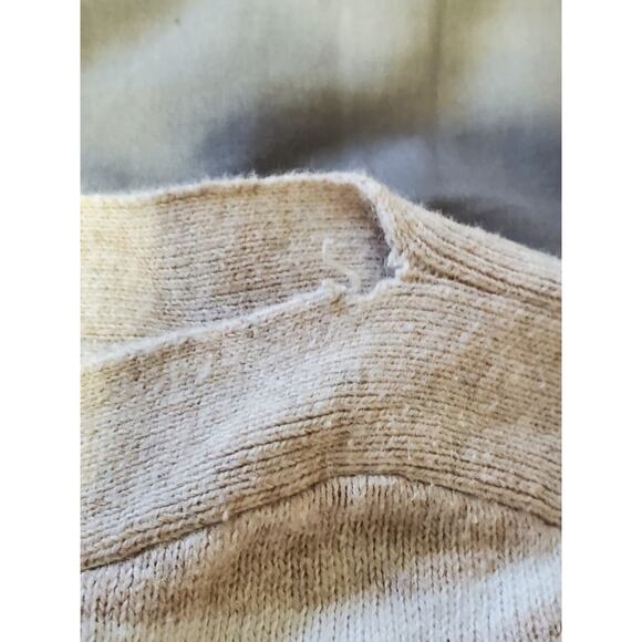 J.Crew Women’s Striped Linen Blend Sweater Beige White Long Sleeve Size Large - Picture 7 of 12